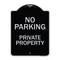 Signmission Designer Series-No Parking Private Property Black & Silver, 24" x 18", BS-1824-9822 A-DES-BS-1824-9822 - alternate 1